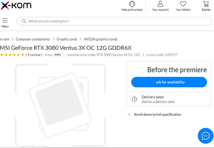 MSI GeForce RTX 3080 Ti Ventus 12GB Card Listed For Sale Ahead Of