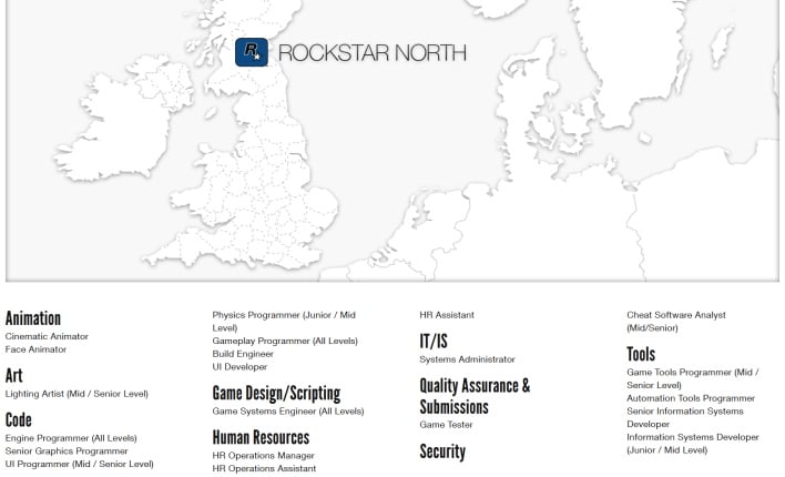 Rockstar games advertisement Edinburgh based game tester job