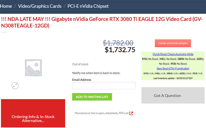 Gigabyte GeForce RTX 3080 Ti