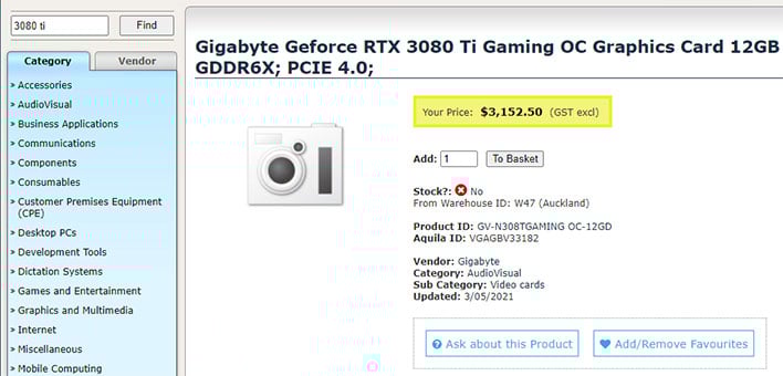 Gigabyte GeForce RTX 3080 Ti