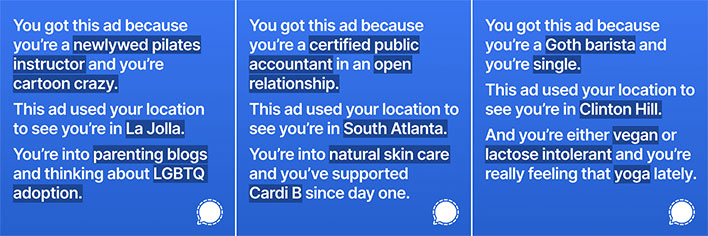 Signal Ads From Facebook Data