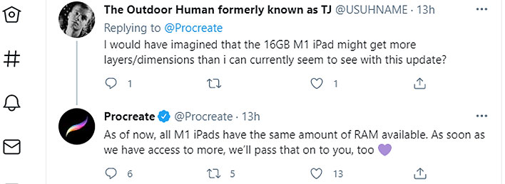 Procreate iPad Tweet