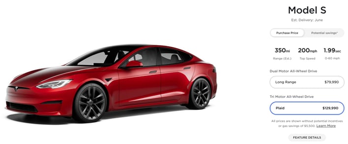 Tesla's Lightning Fast Model S Plaid Gets A $10K Price Hike Just Hours ...