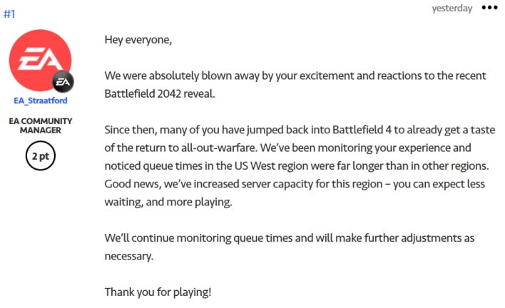 So Many People Are Playing Battlefield 4 Again That EA Is Increasing Server  Capacity