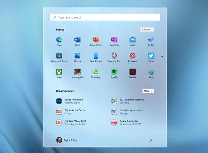 Windows 11 UI Design