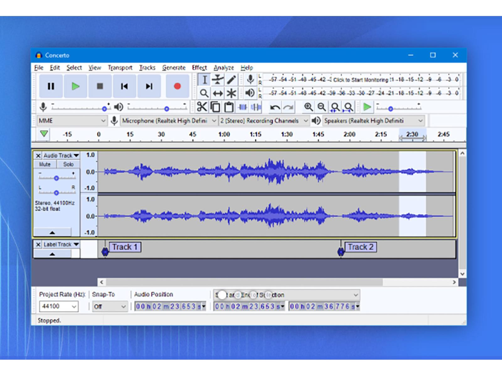audacity is not optimized for your mac