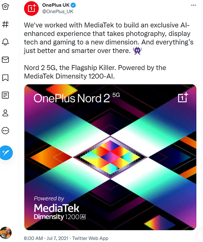 Смартфон OnePlus Nord 2 5G на базе MediaTek стремится стать убийцей флагманов