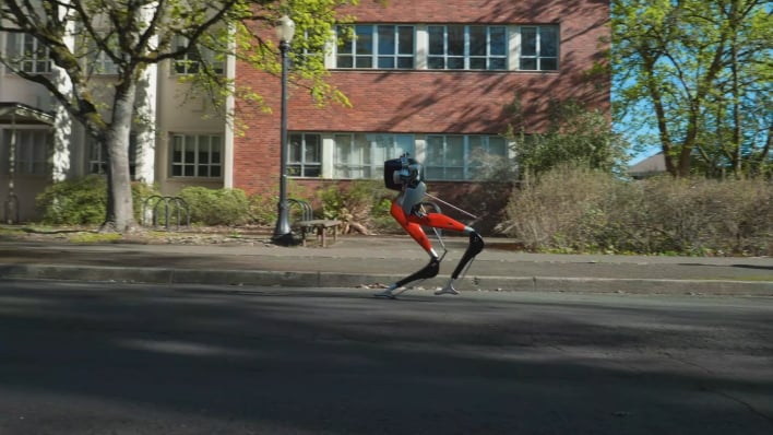 bipedal robot developed at oregon state university runs a 5k under an hour on a single charge