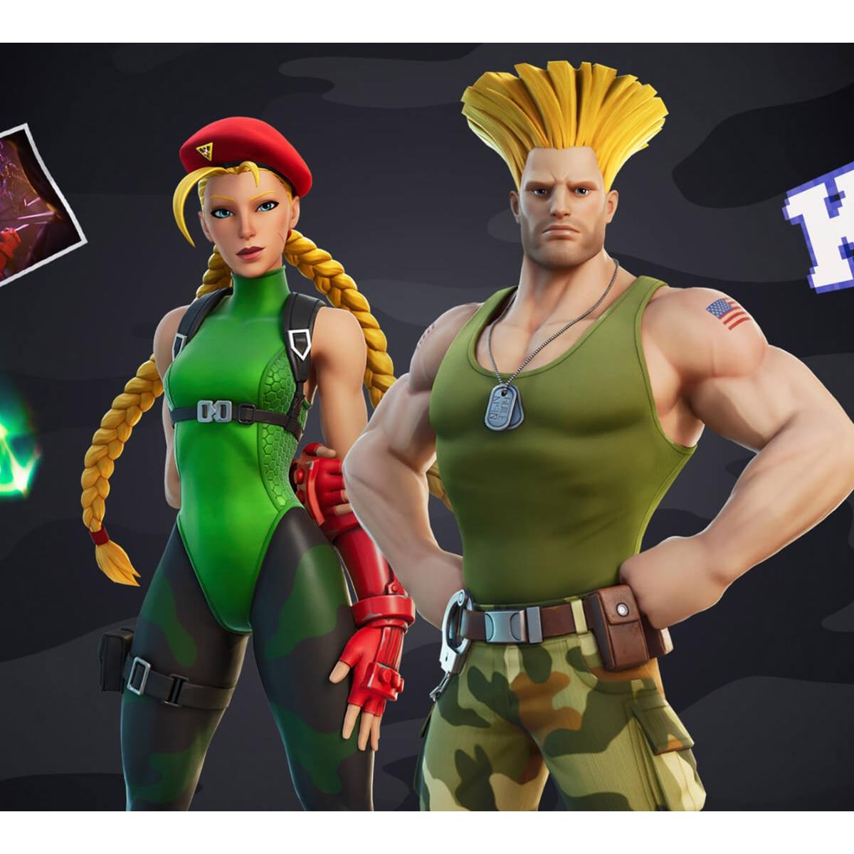 Cammy e Guile de Street Fighter chegam a Fortnite