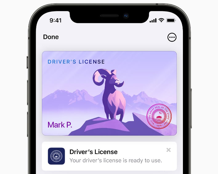 apple iphone drivers license