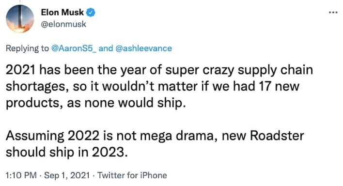 elon musk roadster