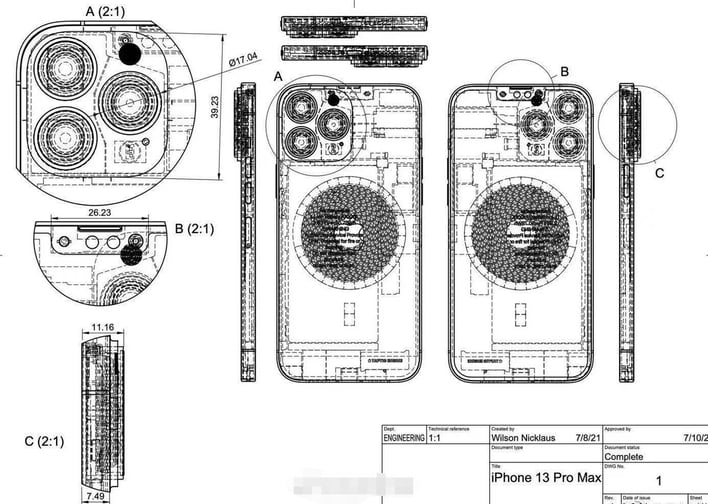 Apple iPhone 13 Pro Max Technical Specifications