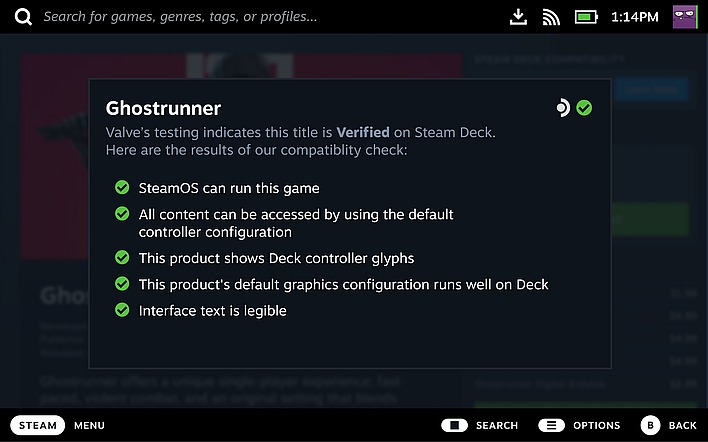 Рейтинг Steam Deck Verified показывает совместимость игр Valve Handheld с первого взгляда