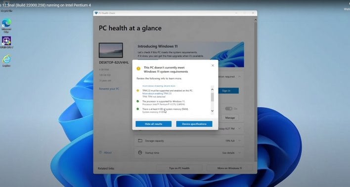 Microsoft's Windows 11 Compatibility Tool Hilariously Greenlights ...