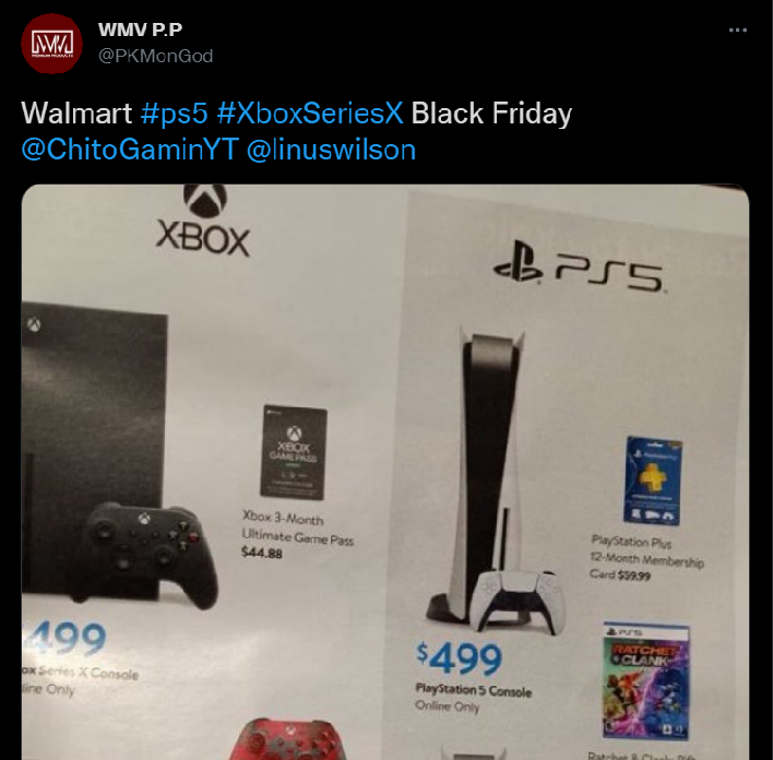 Walmart Black Friday: PS5 and XBox Series X available today