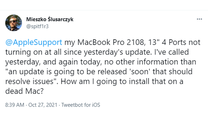 MacOS Monterey Update Bricks MacBook Pros Leaving Angry Users With