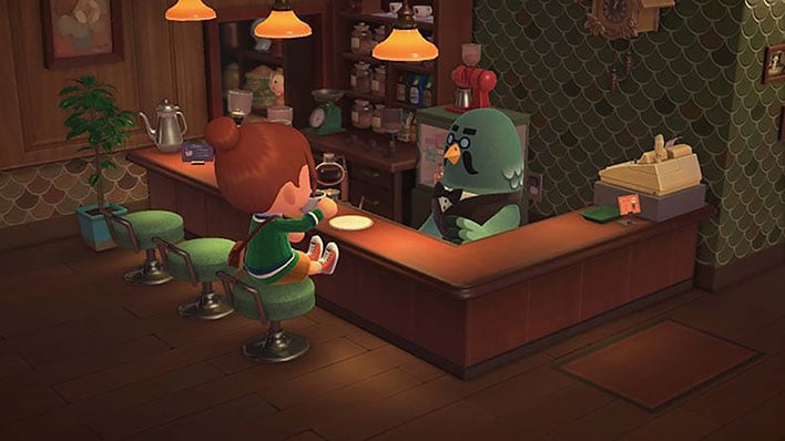 animal crossing update cafe
