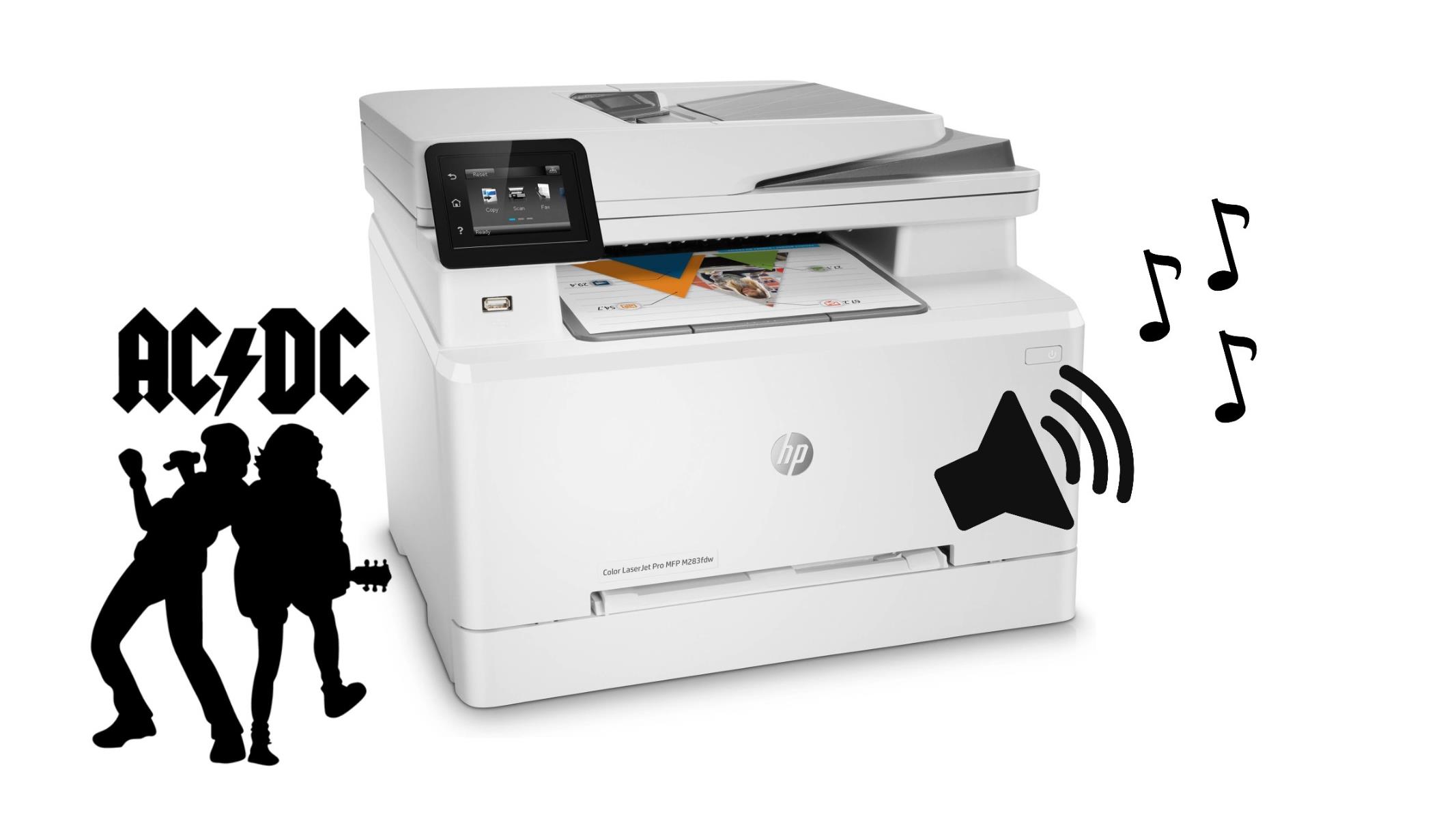 one Ten years Labe HP LaserJet Pwned By Hackers Gets Turned Into An AC/DC Cranking Boombox |  HotHardware