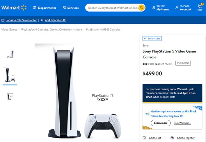 PlayStation 5 Walmart Restock Black Friday 2022