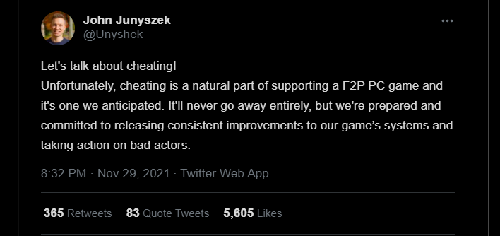 inline halo infinite cheaters tweet