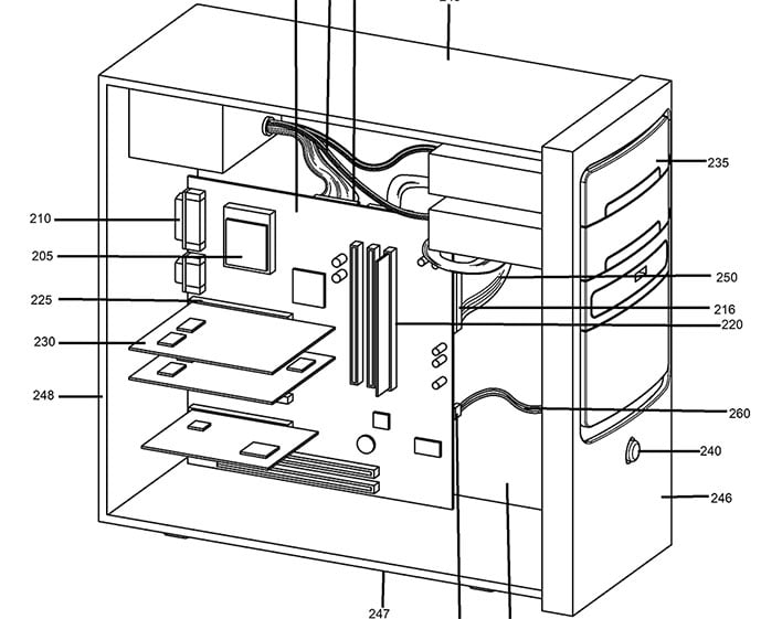 Maingear Motherboard Patent Sketch
