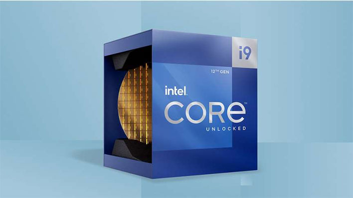 Intel Core i9 Retail Box on a light blue background.