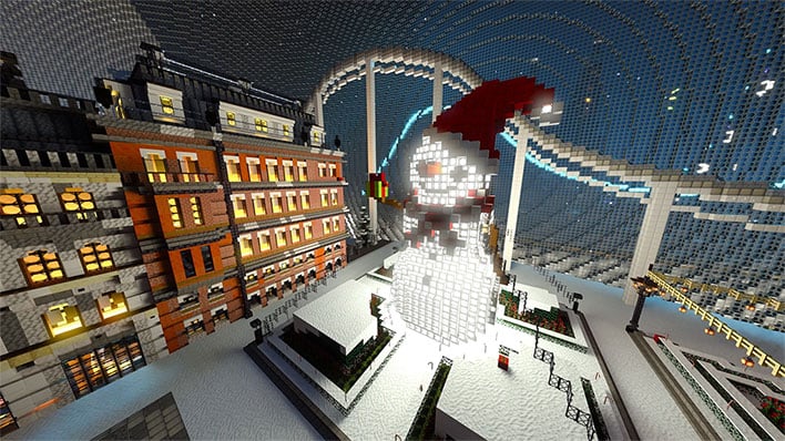 Minecraft RTX Winter World Snowman