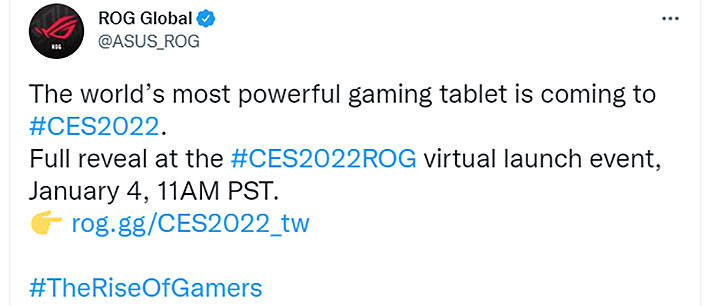 ASUS ROG Tablet Tweet