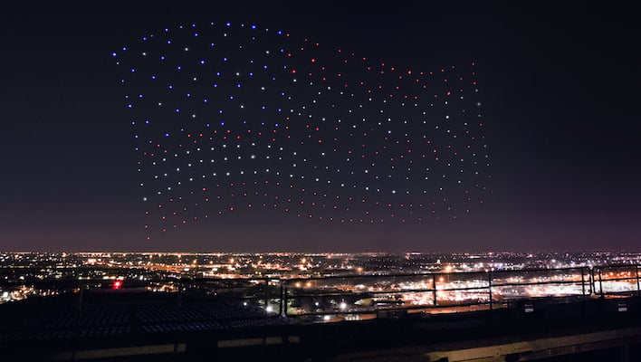 Intel best sale drone fireworks