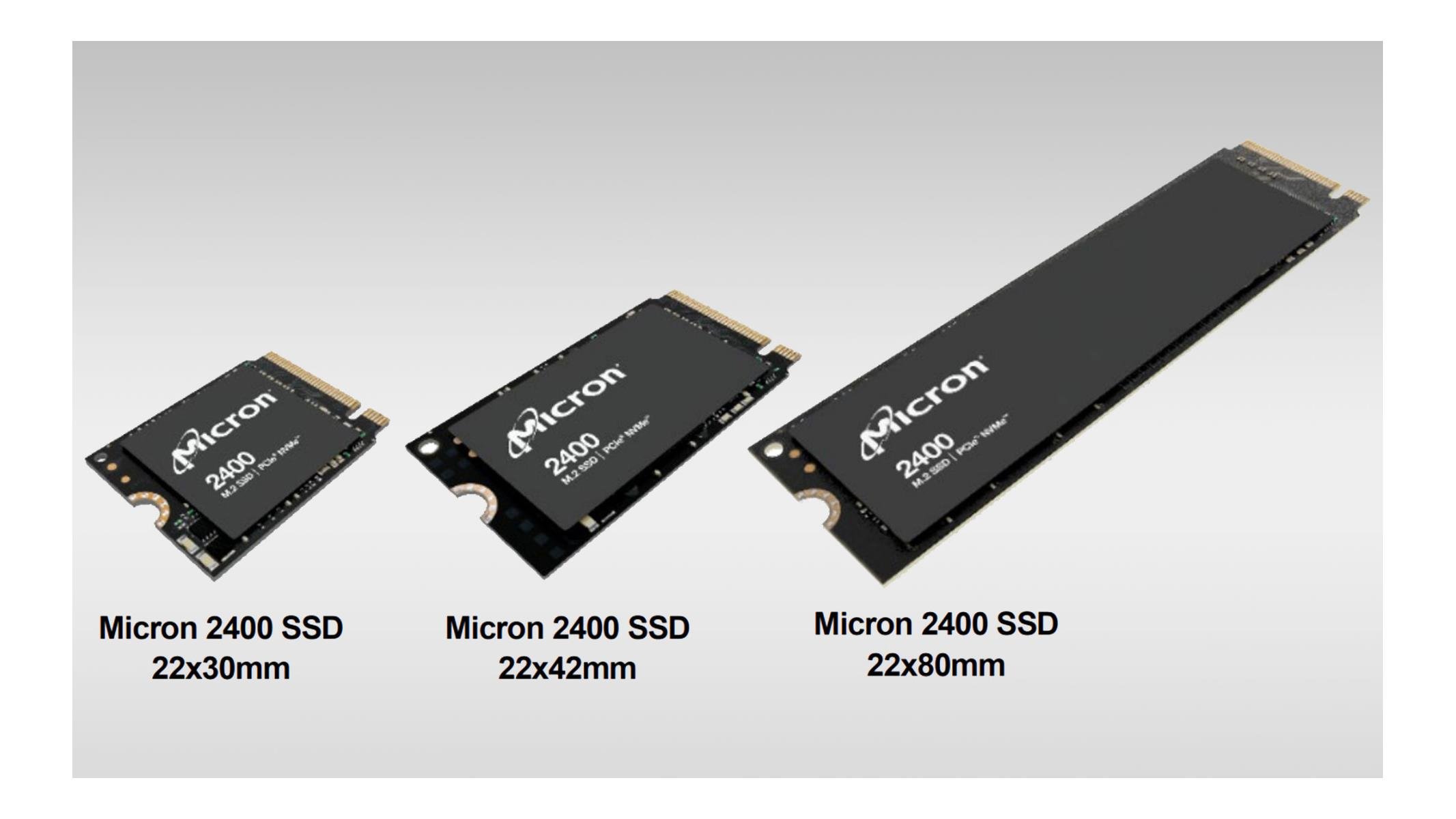 Micron 2400 NVMe PCIe Gen4 2230