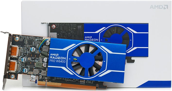 AMD Radeon Pro W6400 Card And Box