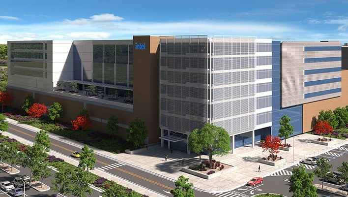Rendering of Intel's upcoming chip fab in Ohio