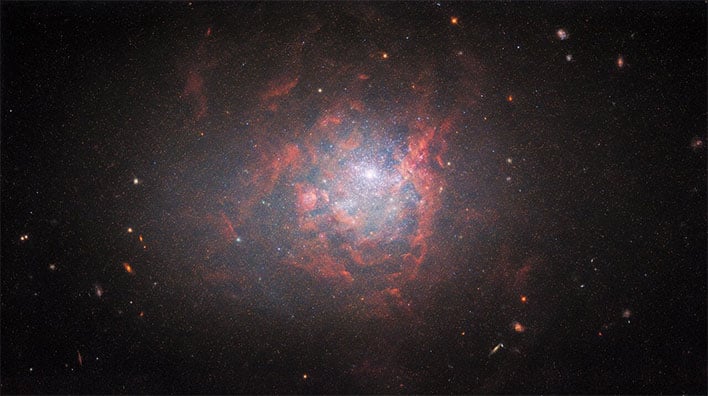 NGC 1705 Dwarf Galaxy captured by Hubble Space Telescope