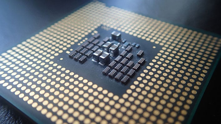 Underside of a CPU