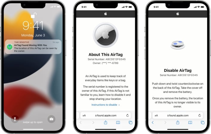 Apple Airtag обновляет адрес, следя за новостями об айфонах