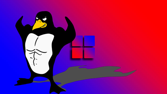 Linux Penguin on Windows