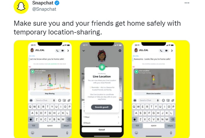 Система Snap Map Buddy от Snapchat делится вашим местоположением в реальном времени с друзьями
