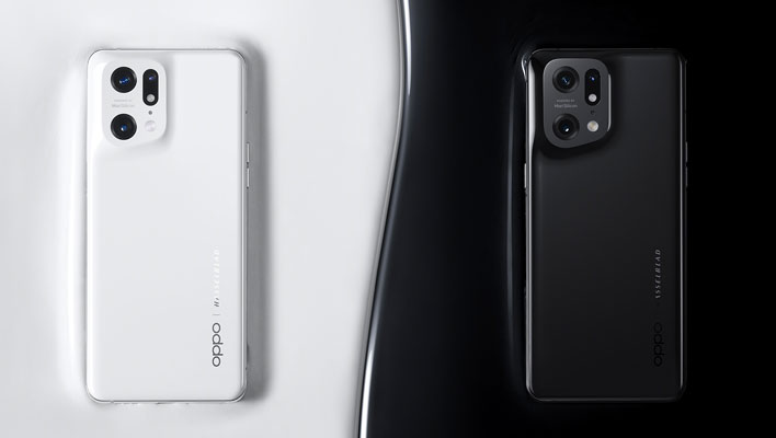 Oppo Find X5 Pro (black and white models)