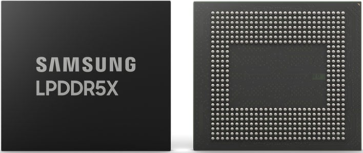Чипы памяти Samsung LPDDR5X (спереди и сзади)