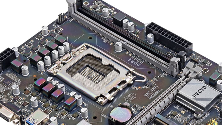 Onda H610M+ motherboard with DDR5 and DDR4 DIMM slots