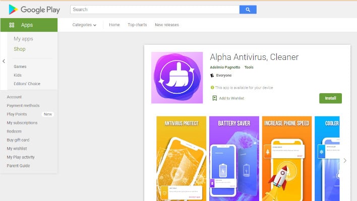 Android banking trojan spreads via fake Google Play Store page