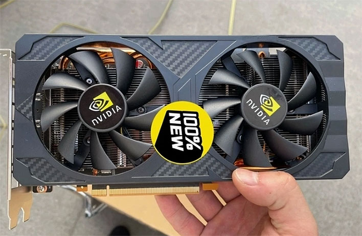 Modified GeForce RTX 3060 card in hand