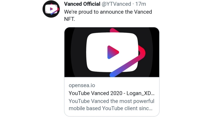 vanced youtube закрыл новости nft