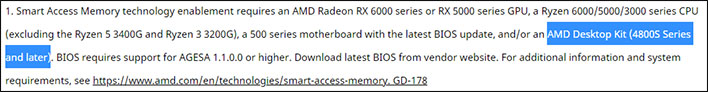 AMD 4800S Desktop Kit mentioned in fine print