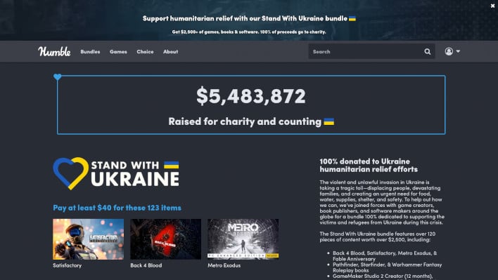 Humble Stand with Ukraine Bundle