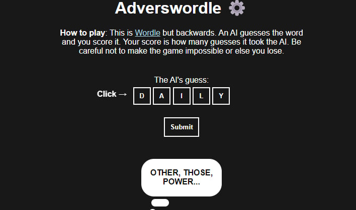 adverswordle game