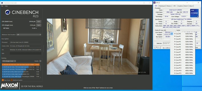 12900ks cinebench stock