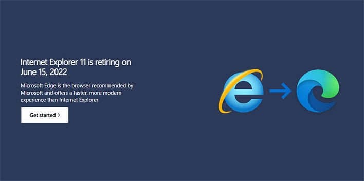 Microsoft Internet Explorer retirement banner