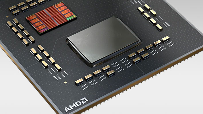 AMD Ryzen 7 5800X3D processor on a gradient gray background