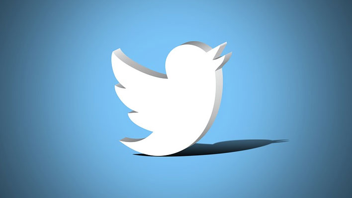 Twitter logo on a blue background